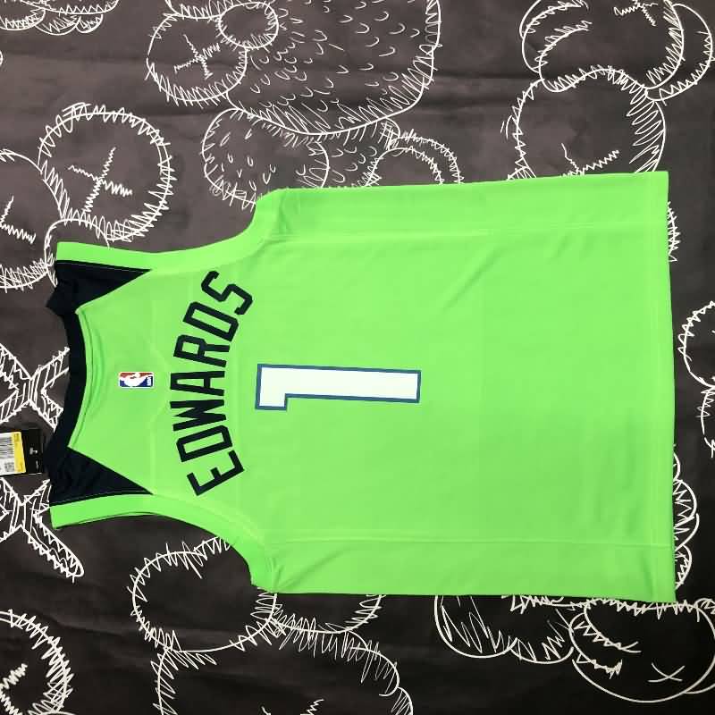 Minnesota Timberwolves Green AJ Basketball Jersey (Hot Press)