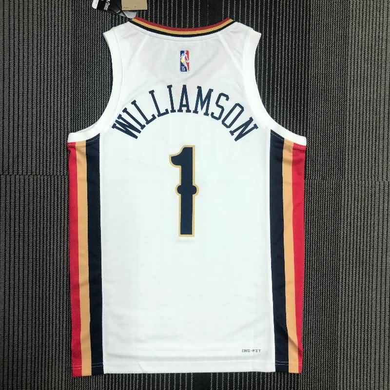 New Orleans Pelicans 21/22 White City Basketball Jersey (Hot Press)