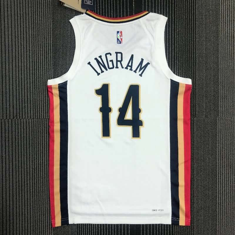 New Orleans Pelicans 21/22 White City Basketball Jersey (Hot Press)