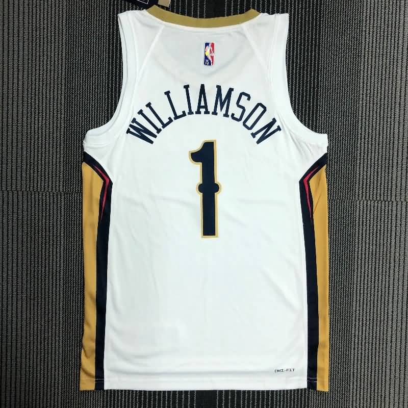 New Orleans Pelicans 21/22 White Basketball Jersey (Hot Press)