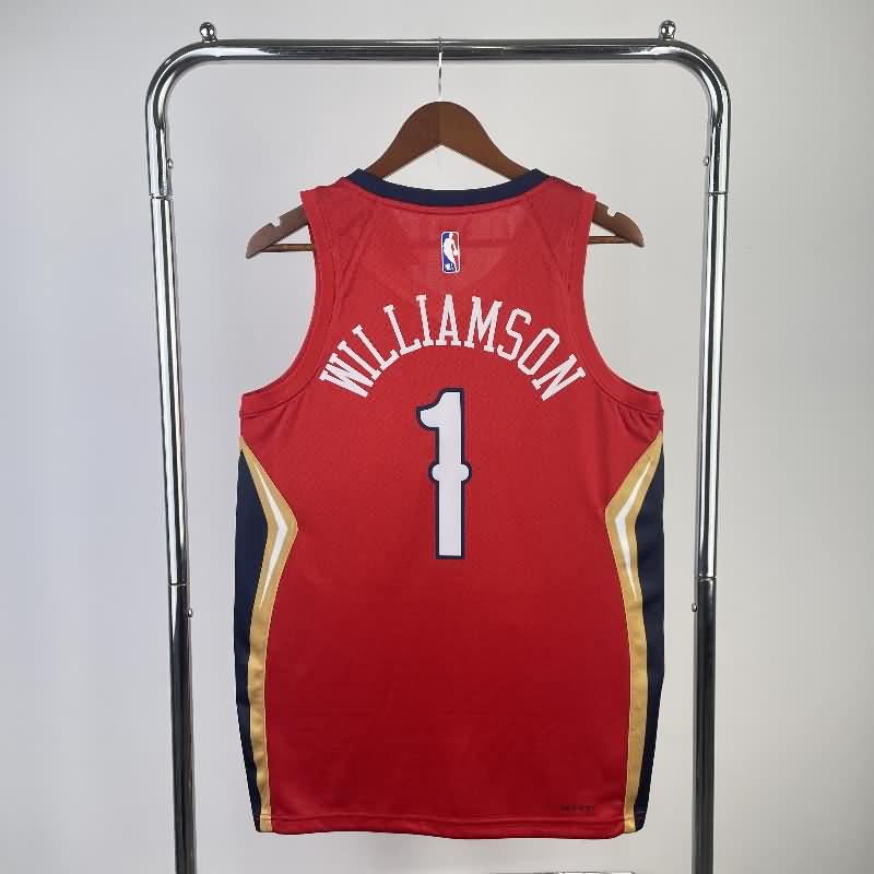 New Orleans Pelicans 22/23 Red AJ Basketball Jersey (Hot Press)