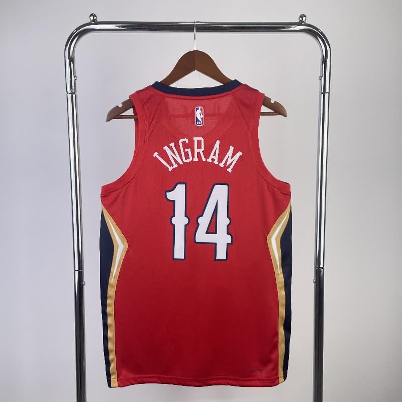 New Orleans Pelicans 22/23 Red AJ Basketball Jersey (Hot Press)