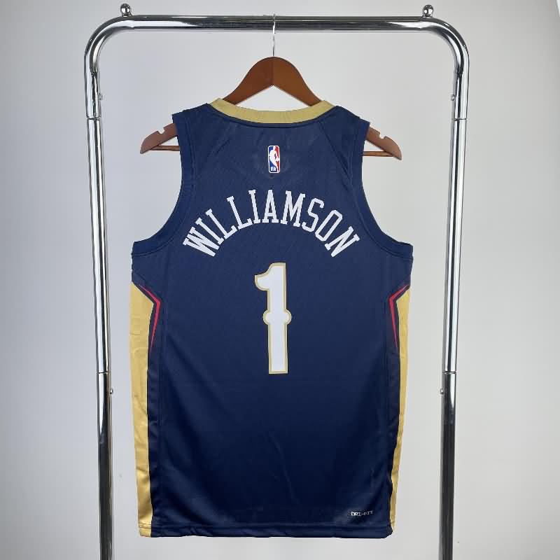 New Orleans Pelicans 22/23 Dark Blue Basketball Jersey (Hot Press)