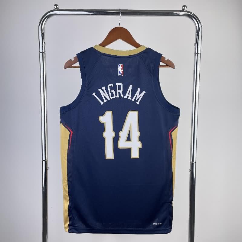 New Orleans Pelicans 22/23 Dark Blue Basketball Jersey (Hot Press)