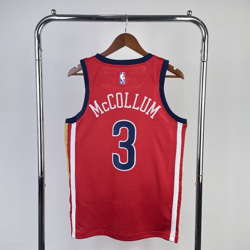 New Orleans Pelicans 23/24 Red AJ Basketball Jersey (Hot Press)