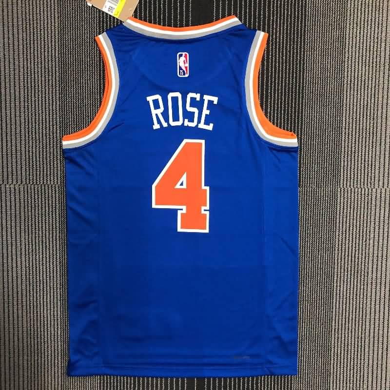New York Knicks 21/22 Blue Basketball Jersey (Hot Press)