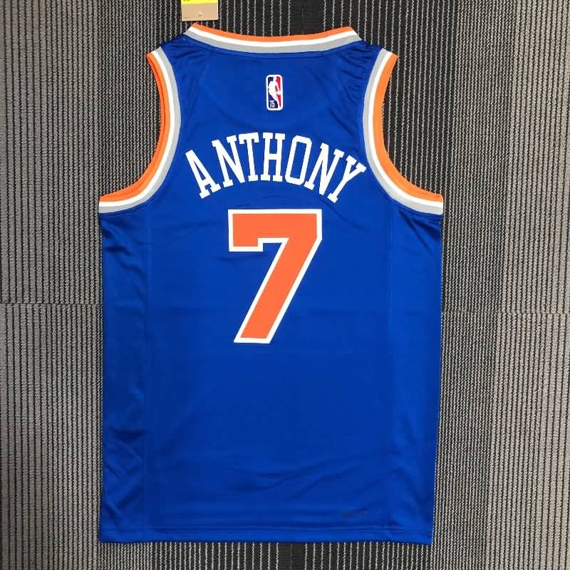 New York Knicks 21/22 Blue Basketball Jersey (Hot Press)