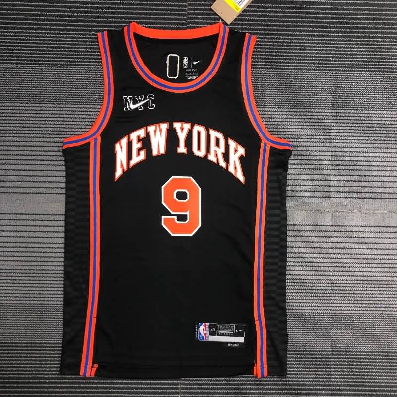 New York Knicks 21/22 Black City Basketball Jersey (Hot Press)