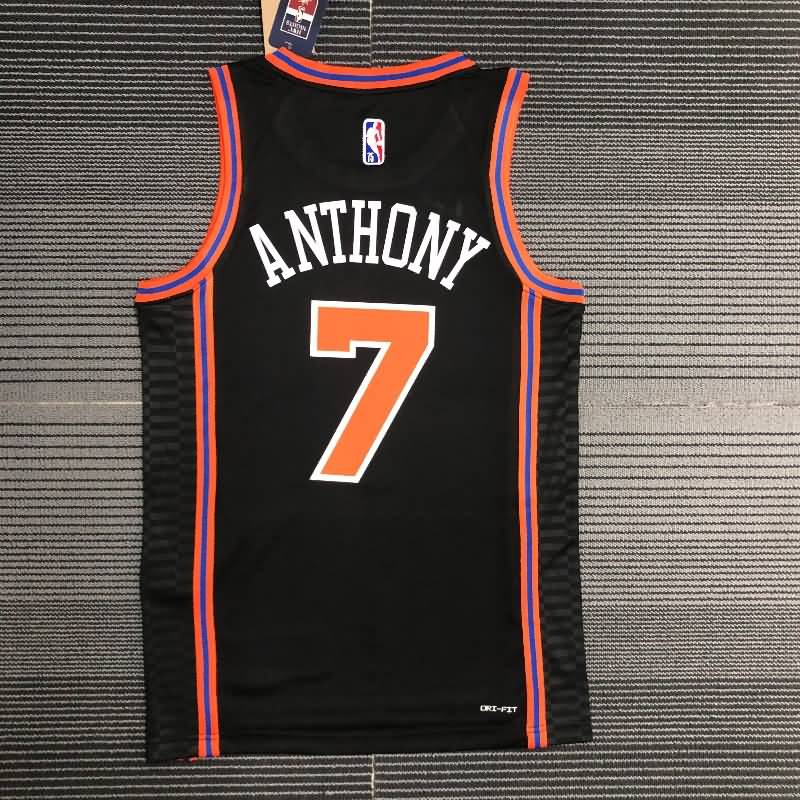 New York Knicks 21/22 Black City Basketball Jersey (Hot Press)