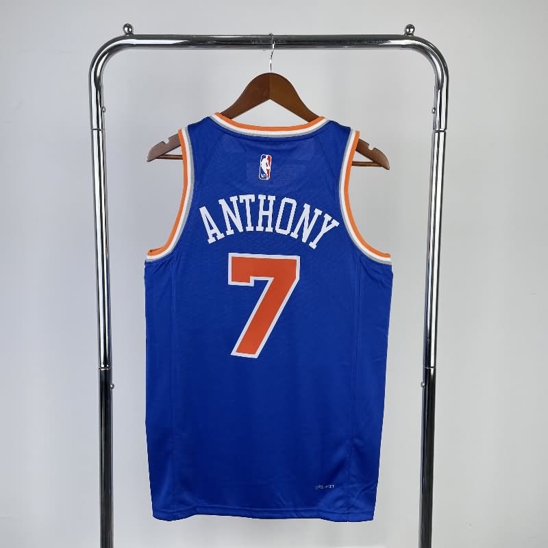 New York Knicks 22/23 Blue Basketball Jersey (Hot Press)