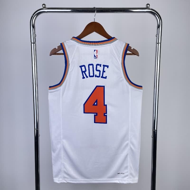 New York Knicks 22/23 White Basketball Jersey (Hot Press)