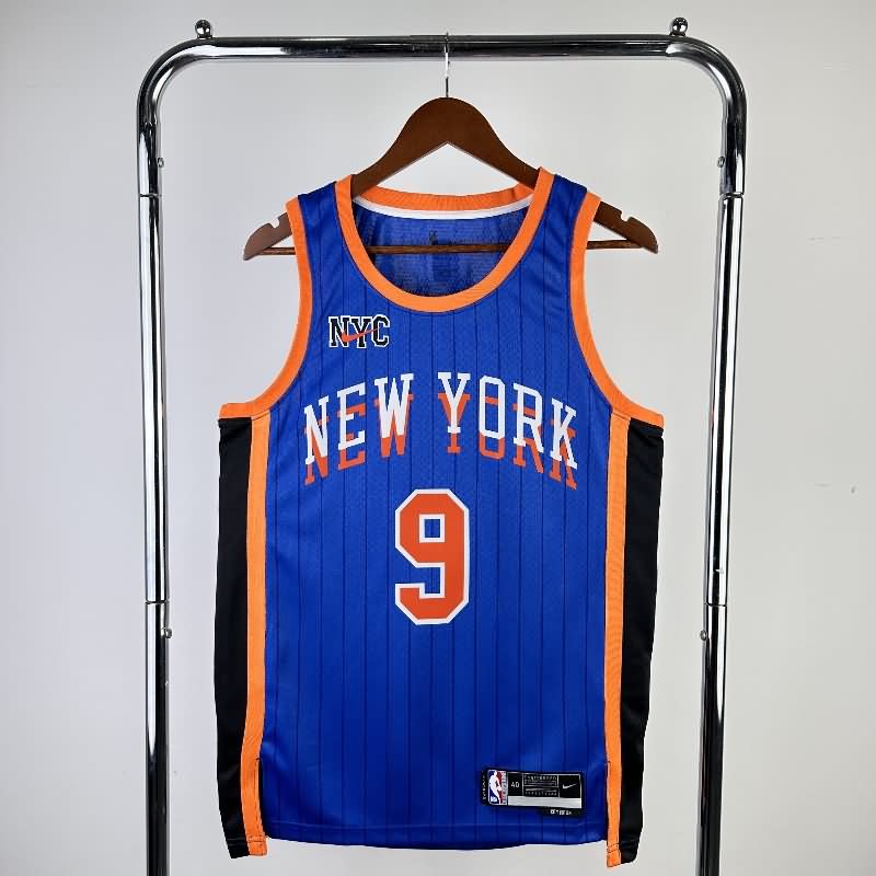 New York Knicks 23/24 Blue Basketball Jersey (Hot Press)