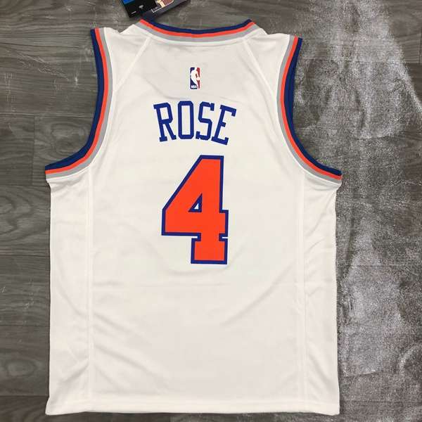 New York Knicks White Basketball Jersey (Hot Press)