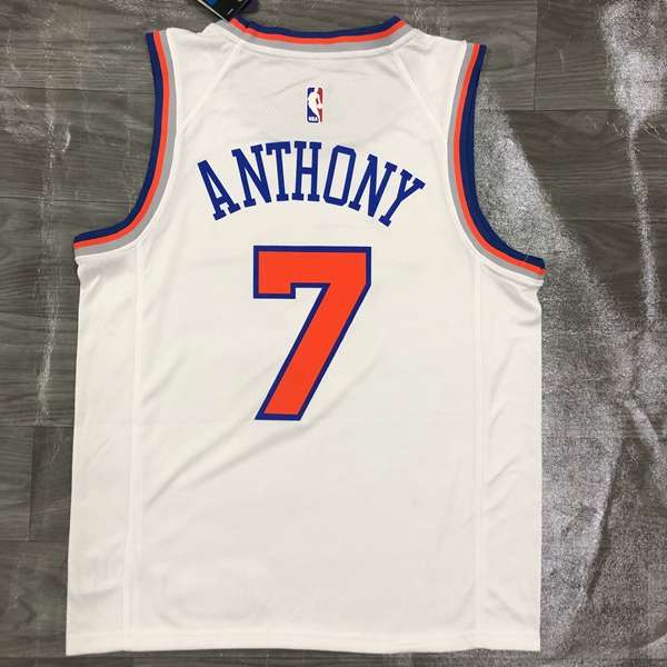 New York Knicks White Basketball Jersey (Hot Press)