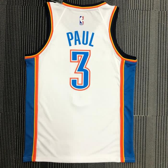 Oklahoma City Thunder White Basketball Jersey (Hot Press)