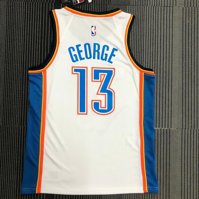 Oklahoma City Thunder White Basketball Jersey (Hot Press)