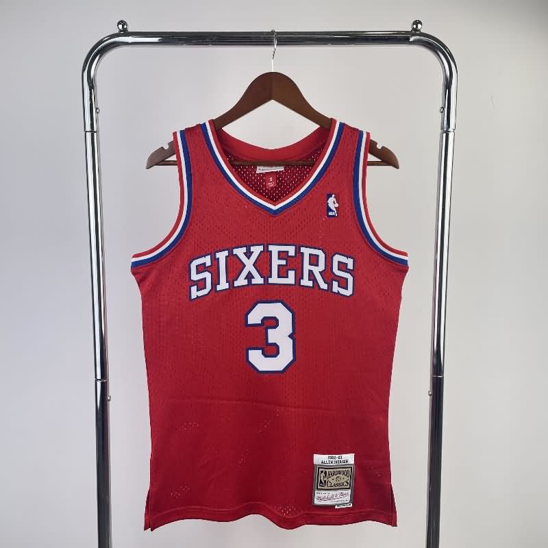 Philadelphia 76ers 2002/03 Red Classics Basketball Jersey (Hot Press)