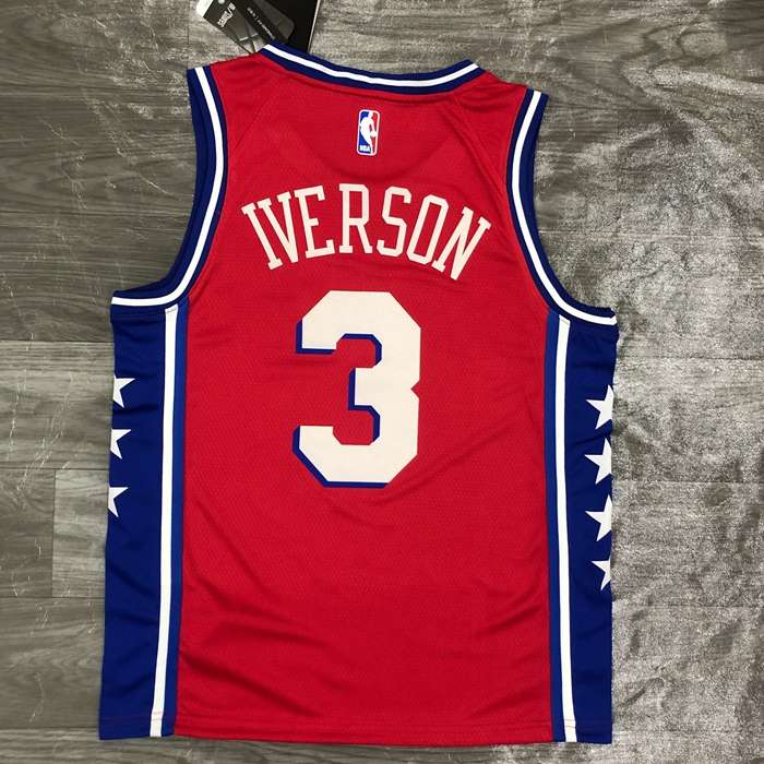 Philadelphia 76ers 20/21 Red AJ Basketball Jersey (Hot Press)