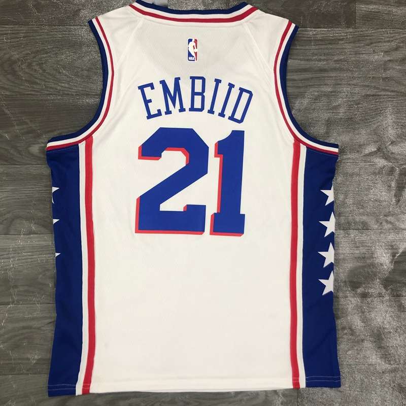 Philadelphia 76ers 20/21 White Basketball Jersey (Hot Press)