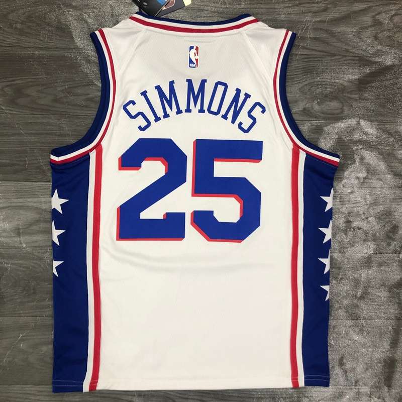 Philadelphia 76ers 20/21 White Basketball Jersey (Hot Press)