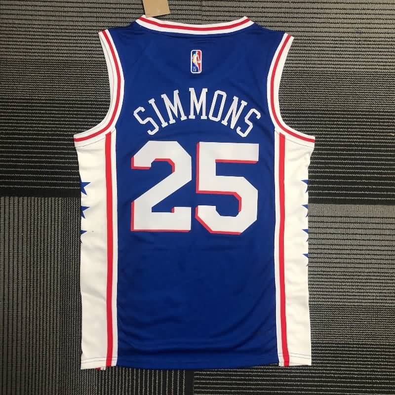 Philadelphia 76ers 21/22 Blue Basketball Jersey (Hot Press)