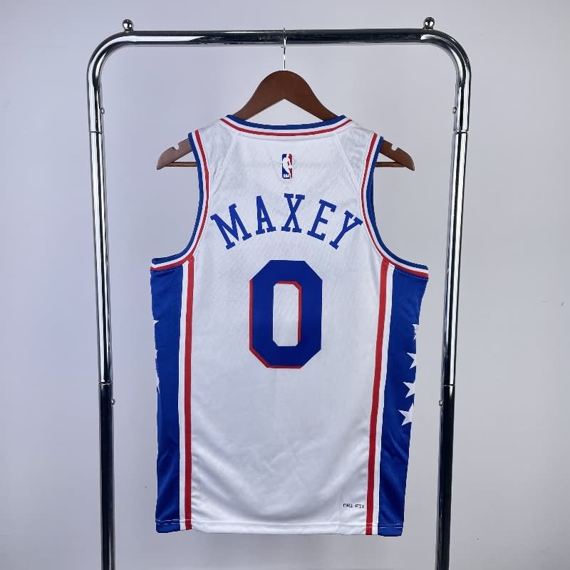 Philadelphia 76ers 22/23 White Basketball Jersey (Hot Press)