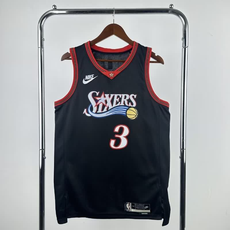 Philadelphia 76ers 25/26 Black Classics Basketball Jersey (Hot Press)