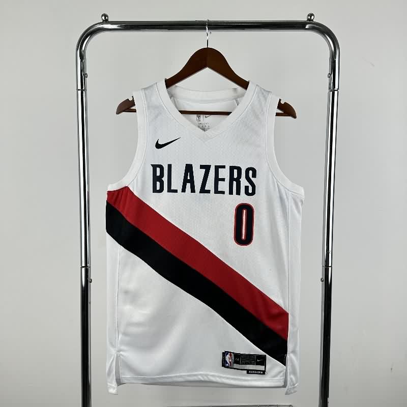 Portland Trail Blazers 25/26 White Basketball Jersey (Hot Press)