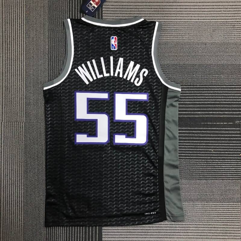 Sacramento Kings 21/22 Black AJ Basketball Jersey (Hot Press)