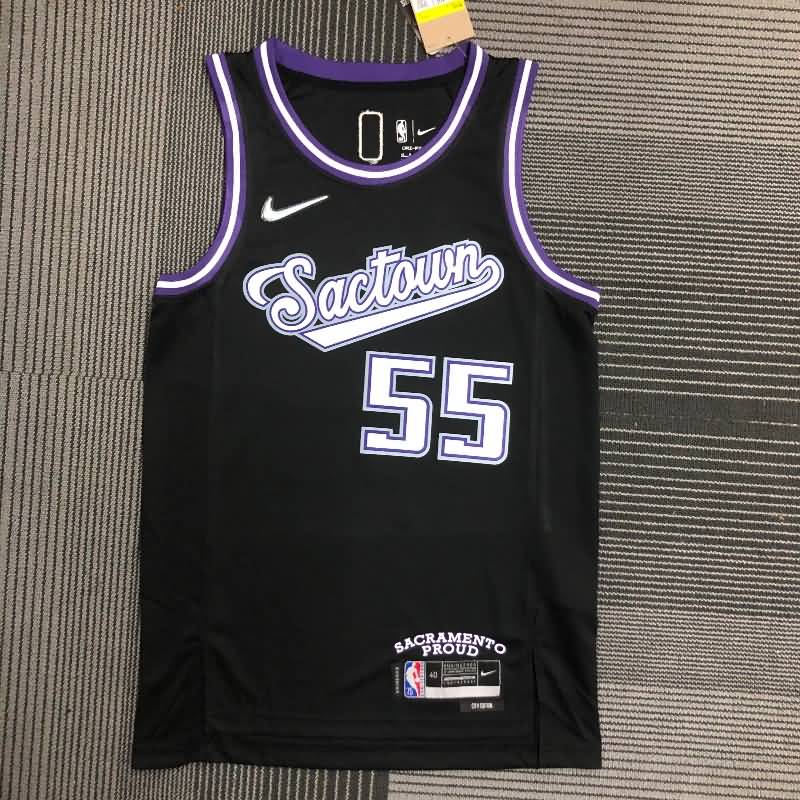 Sacramento Kings 21/22 Black City Basketball Jersey (Hot Press)