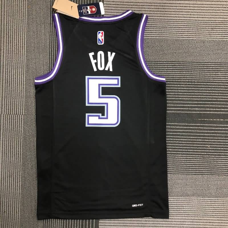 Sacramento Kings 21/22 Black City Basketball Jersey (Hot Press)