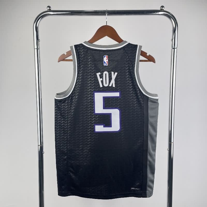 Sacramento Kings 22/23 Black AJ Basketball Jersey (Hot Press)