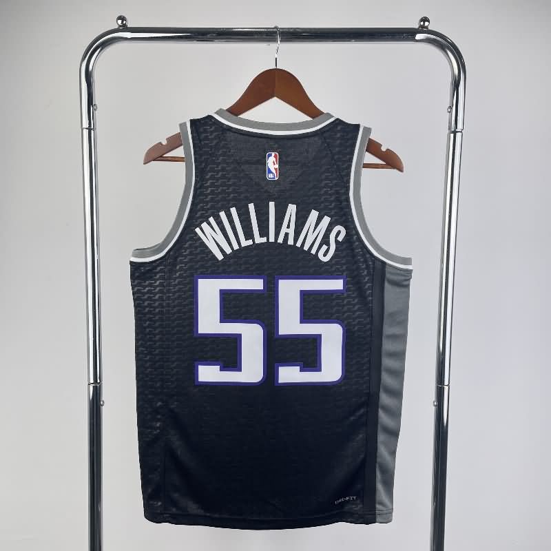 Sacramento Kings 22/23 Black AJ Basketball Jersey (Hot Press)