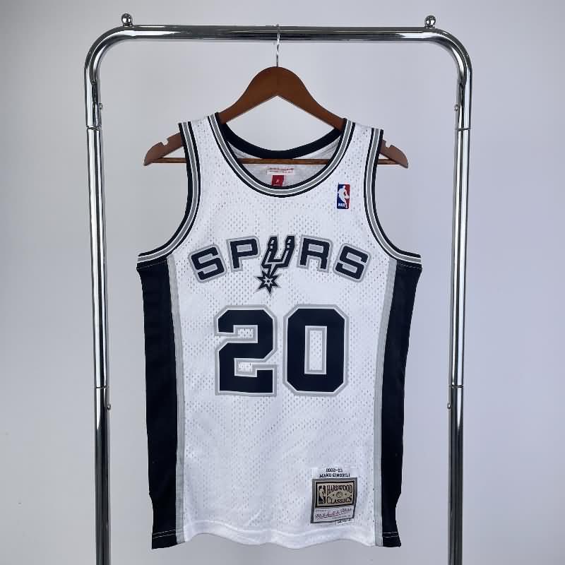 San Antonio Spurs 2002/03 White Classics Basketball Jersey (Hot Press)