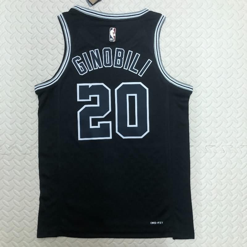 San Antonio Spurs Black Classics Basketball Jersey (Hot Press)