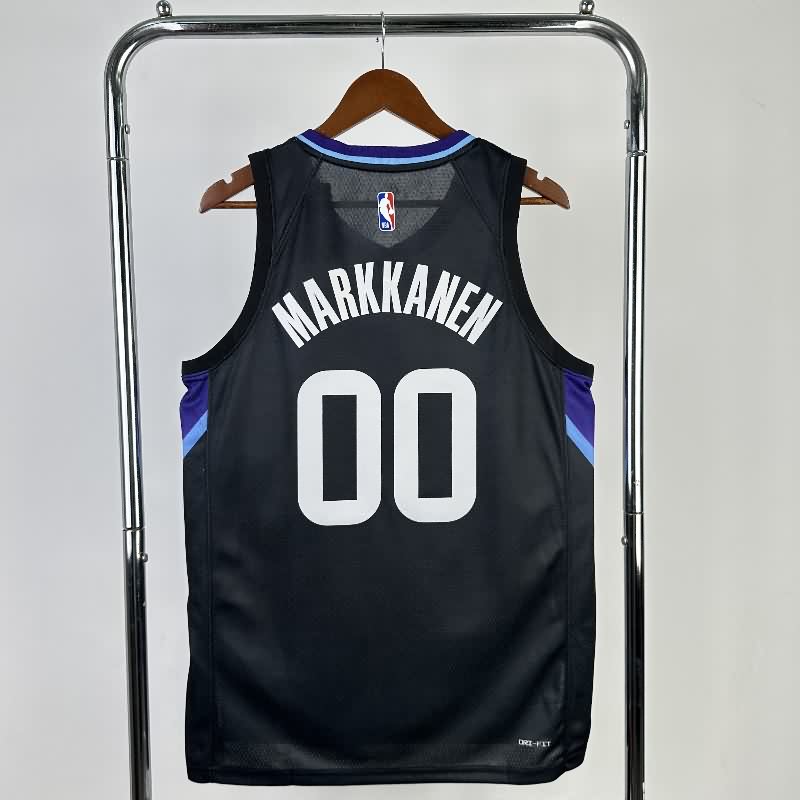 Utah Jazz 25/26 Black AJ Basketball Jersey (Hot Press)