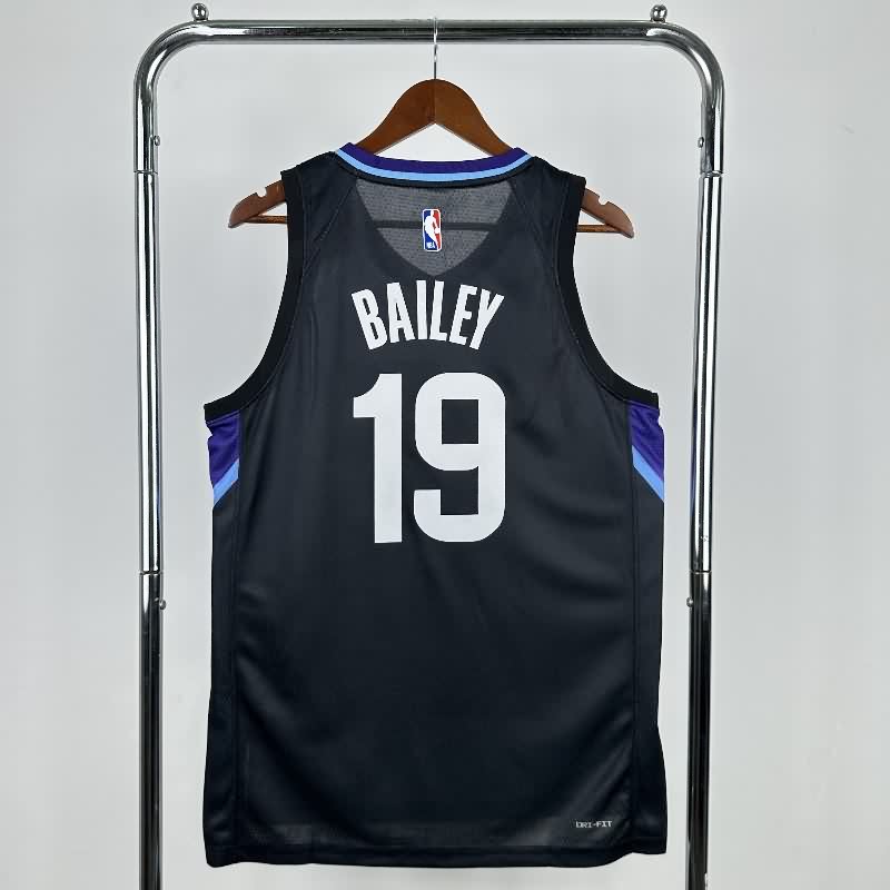 Utah Jazz 25/26 Black AJ Basketball Jersey (Hot Press)