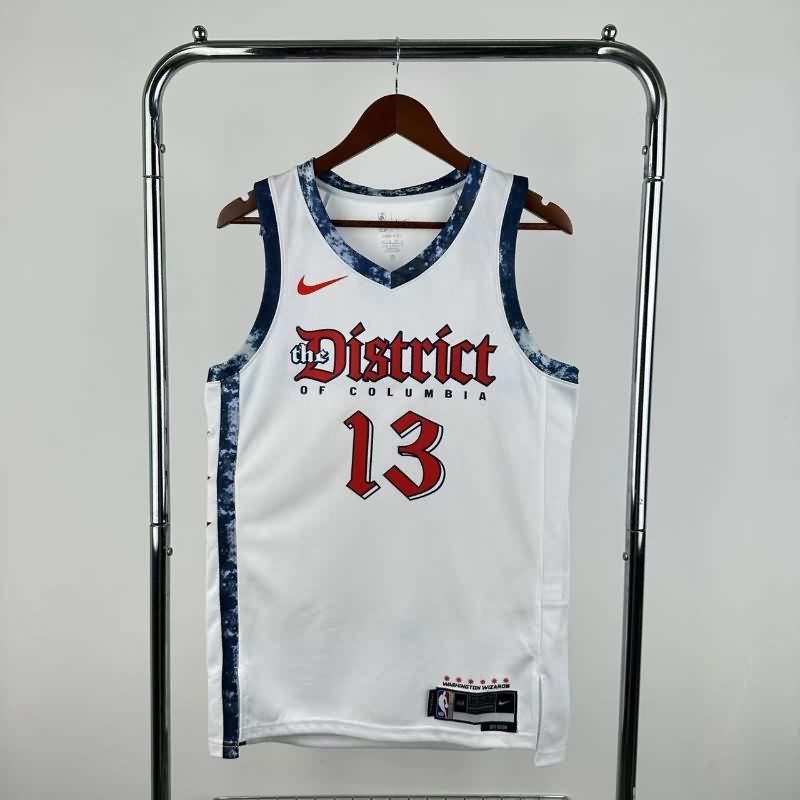 Washington Wizards 24/25 White City Basketball Jersey (Hot Press) Washington Wizards 24/25 White City Basketball Jersey (Hot Press)