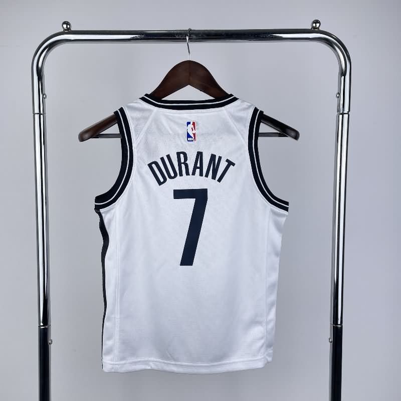 Brooklyn Nets 22/23 White Youth NBA Jersey (Hot Press)