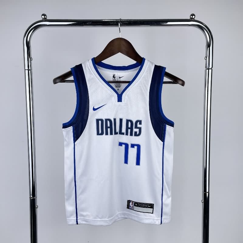 Dallas Mavericks 22/23 White Youth NBA Jersey (Hot Press)