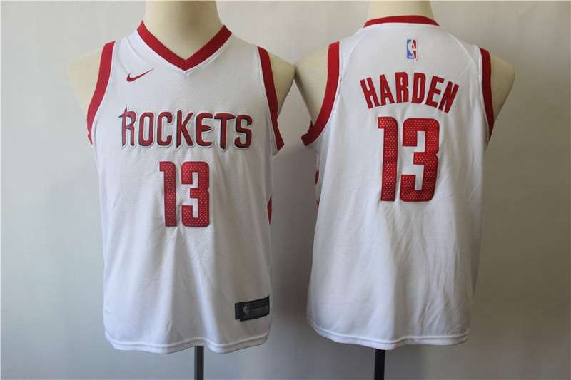 Houston Rockets White HARDEN #13 Young NBA Jersey (Stitched)
