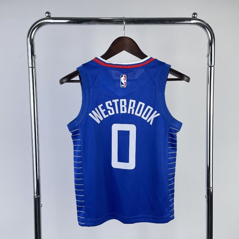 Los Angeles Clippers 22/23 Blue Youth NBA Jersey (Hot Press)