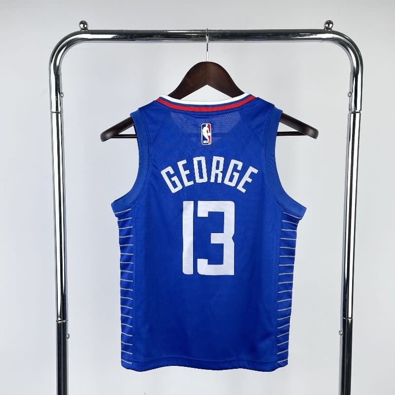 Los Angeles Clippers 22/23 Blue Youth NBA Jersey (Hot Press)