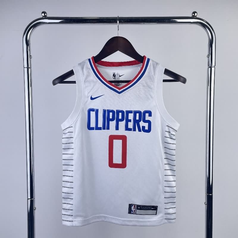 Los Angeles Clippers 22/23 White Youth NBA Jersey (Hot Press)