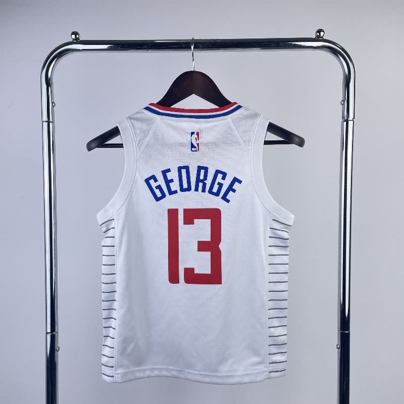 Los Angeles Clippers 22/23 White Youth NBA Jersey (Hot Press)