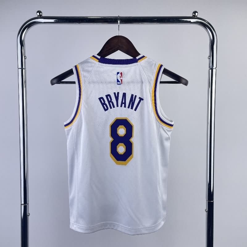 Los Angeles Lakers 22/23 White Youth NBA Jersey (Hot Press)