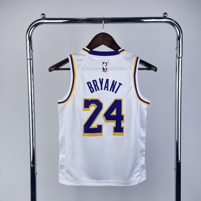 Los Angeles Lakers 22/23 White Youth NBA Jersey (Hot Press)