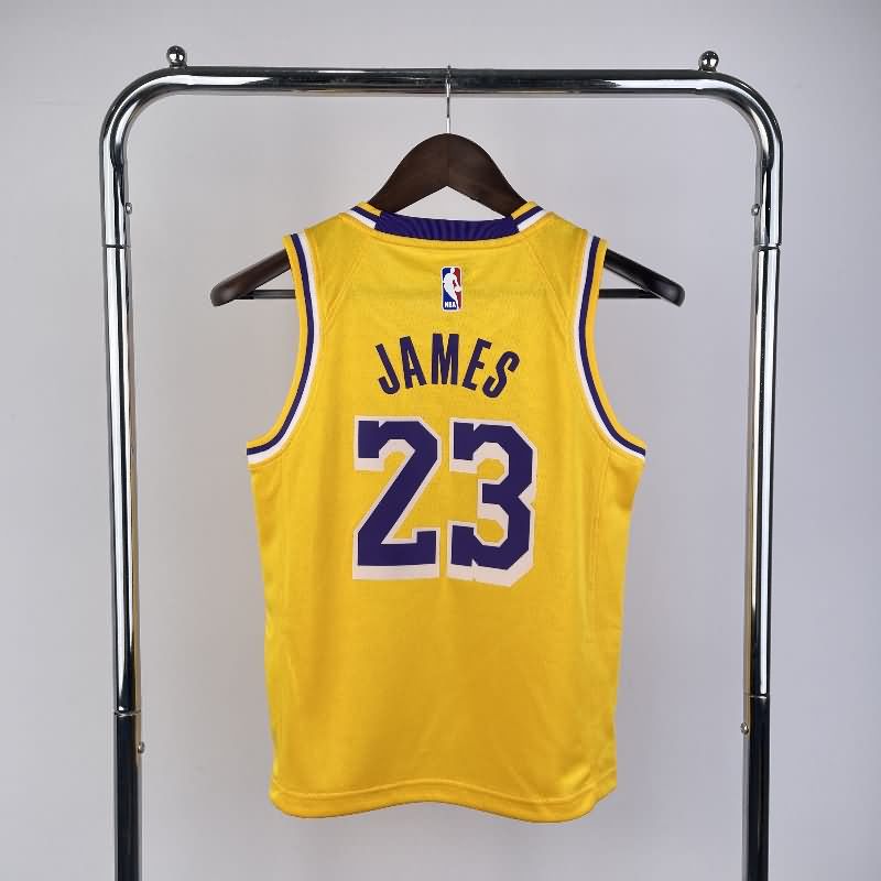 Los Angeles Lakers 22/23 Yellow Youth NBA Jersey (Hot Press)