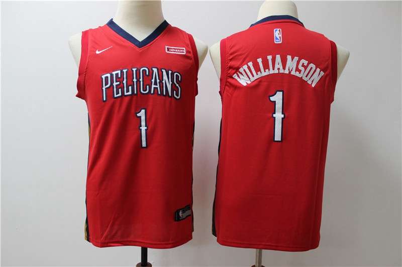 New Orleans Pelicans Red WILLIAMSON #1 Young NBA Jersey (Stitched)
