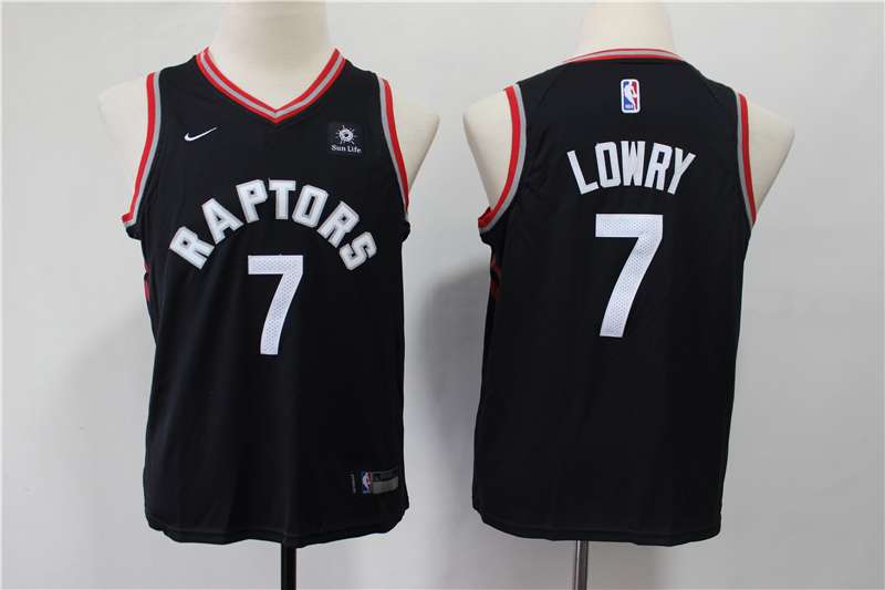 Toronto Raptors Black LOWRY #7 Young NBA Jersey (Stitched)